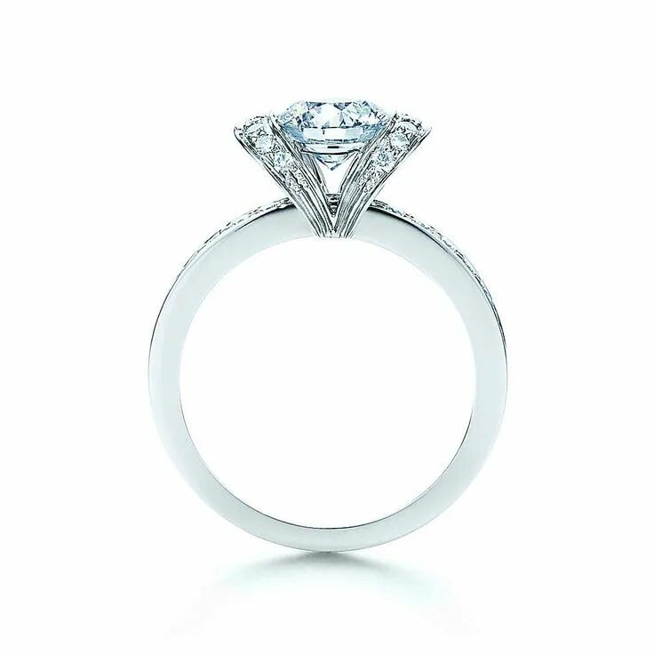 Помолвочные кольца тиффани фото Round Brilliant Cut Unique Engagement Ring Styles Tiffany engagement, Tiffany en