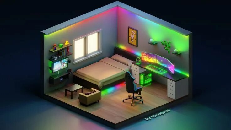 Помощь с дизайном комнаты 3d gaming room Video game rooms, Room wallpaper, Video game room design