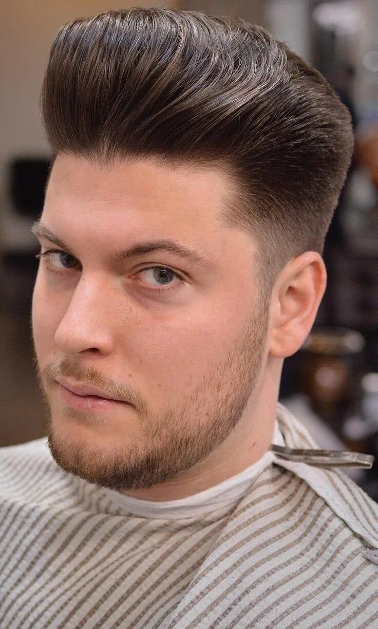 Помпадур стрижка мужская фото 30 High Fade Pompadour Hairstyle Worth Watching in 2019 Pompadour hairstyle, Men