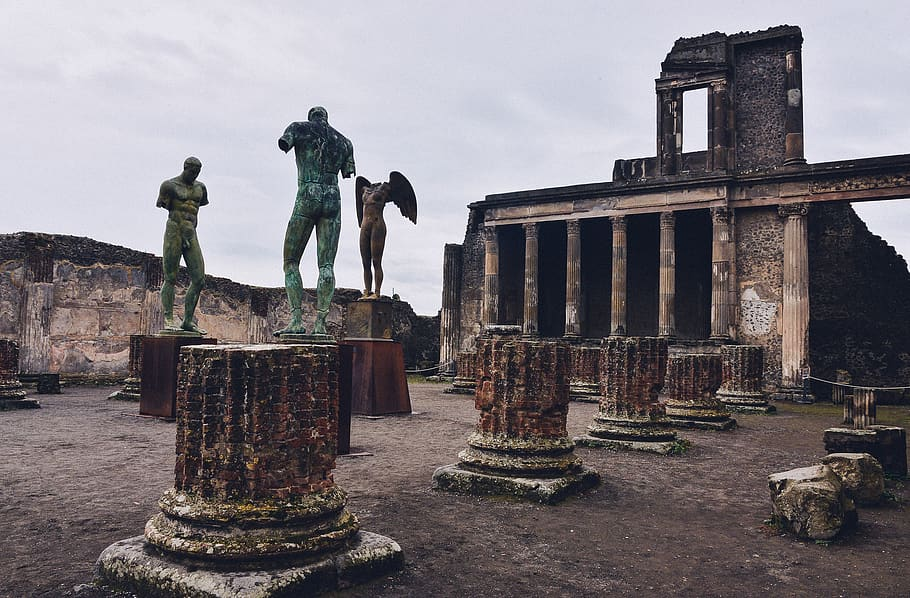 Помпеи фото города HD wallpaper: italy, pompeii, statues, ruines, sculpture, art and craft, human r