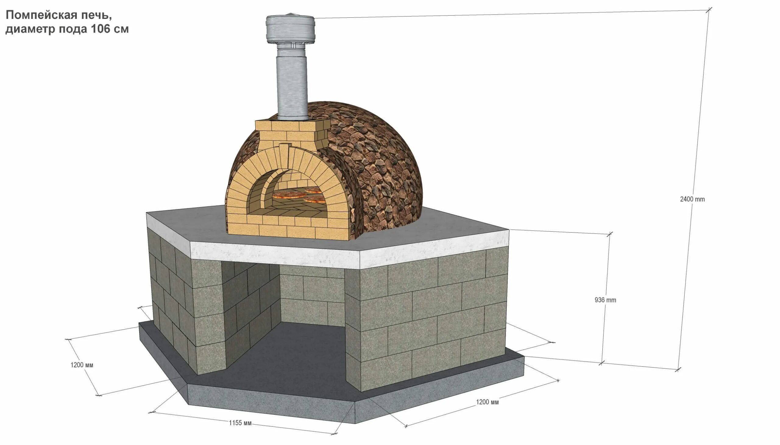 Помпейская печь своими руками чертежи Помпейская печь порядовка, диаметр пода 106 см - смотреть видео онлайн от "Строй