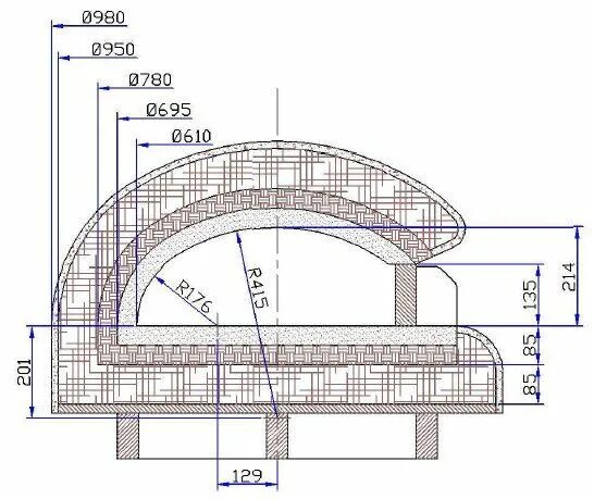 Помпейская печь своими руками чертежи Il l'a fait ! - Réalisation d'un four à pain - Le blog de Loukoum Stone pizza ov