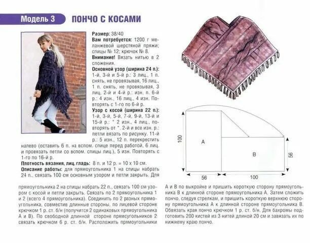 Пончо для женщин спицами со схемами Пончо на машине Machine knitting, Knitting, Pattern