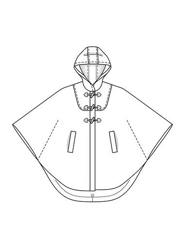 Пончо мужское с капюшоном выкройка Выкройки накидок из натуральной ткани от Burda - купить и скачать на Burdastyle.
