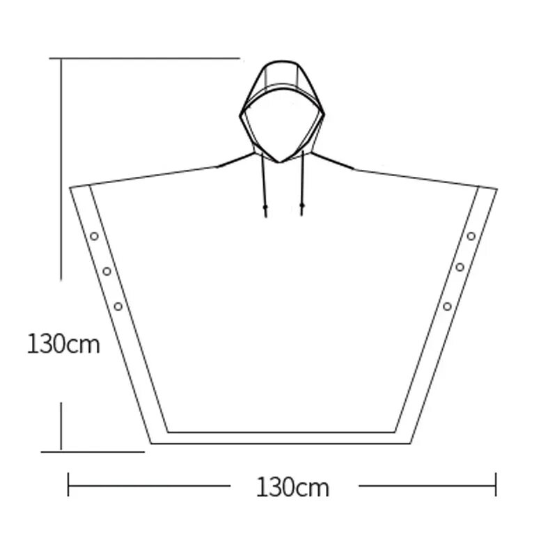 Пончо мужское с капюшоном выкройка Непромокаемый дождевик, универсальный плащ-пончо с капюшоном для мужчин и женщин