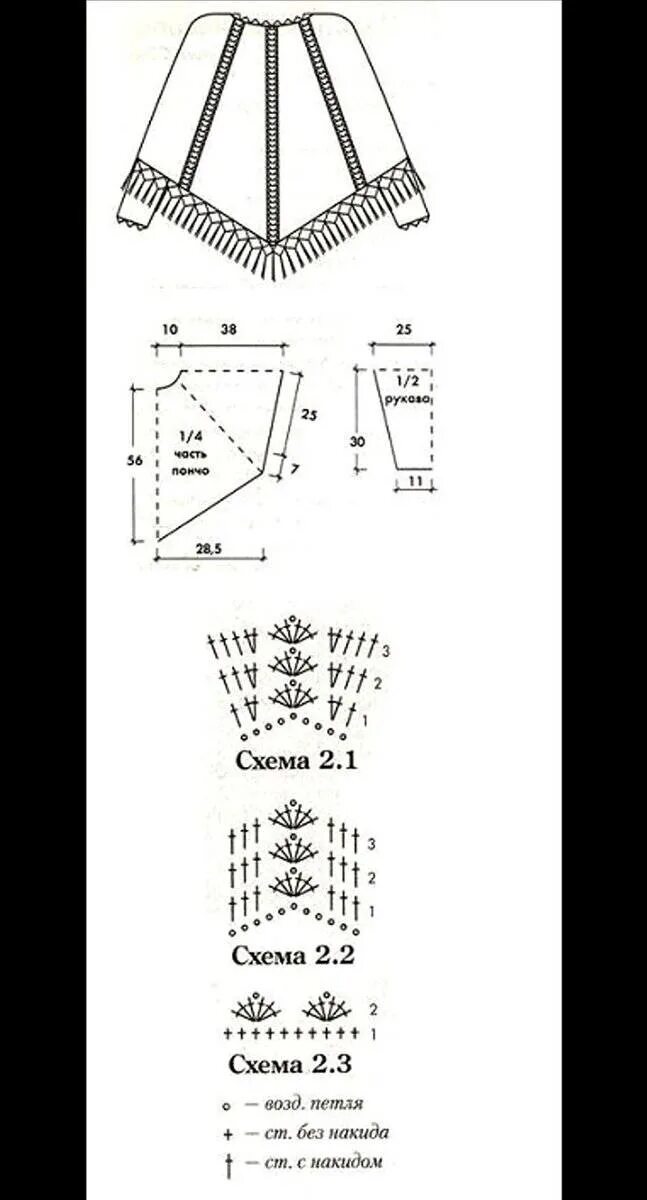 Пончо с воротником крючком схемы и описание Пончо с капюшоном крючком схемы фото - PwCalc.ru