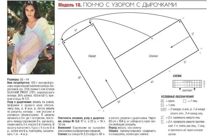 Пончо схемы фото Пончо из двух прямоугольников спицами схемы - Фотоподборки 1