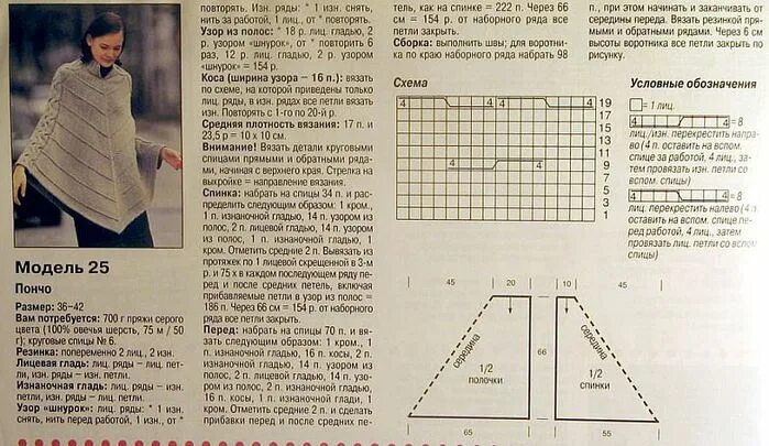 Пончо спицами для женщин схемы ПОНЧО. Обсуждение на LiveInternet - Российский Сервис Онлайн-Дневников