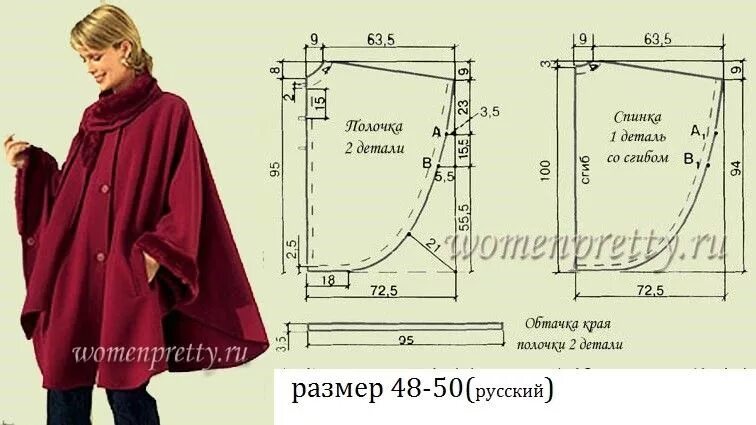 Пончо своими руками без выкройки Одноклассники Одежда, Платье швейные шаблоны, Узоры для одежды