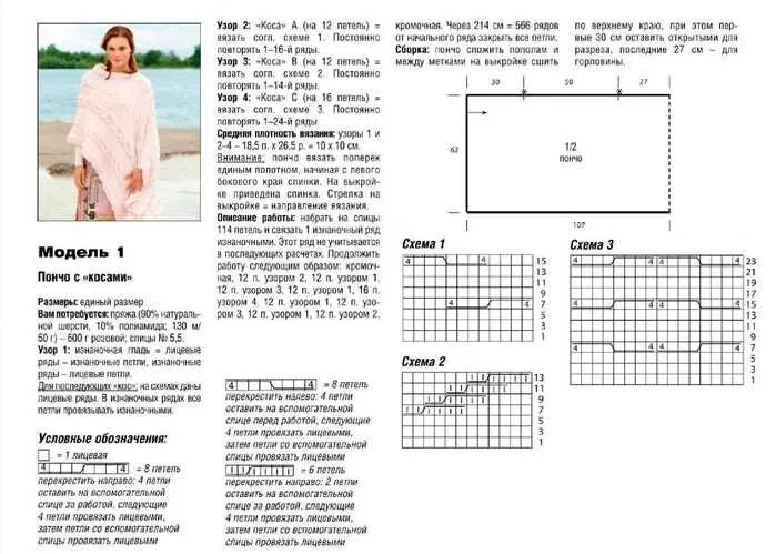 Пончо женское связать спицами схемы и описание Пончо спицами - 81 фото узоров и схем для женщин и девочек