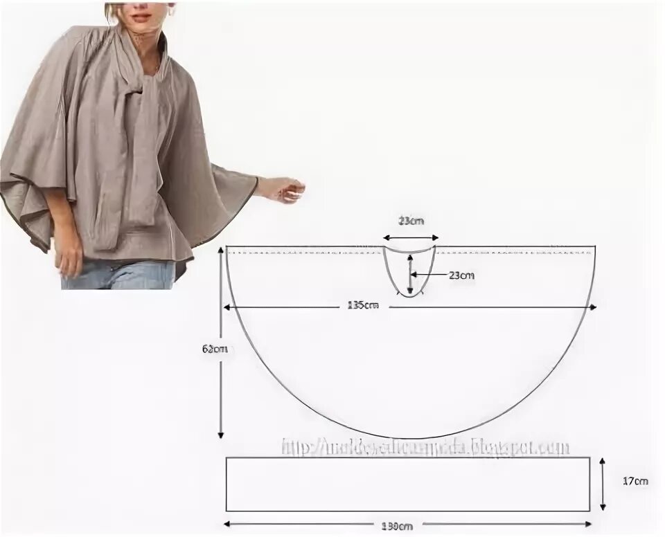 Пончо женское выкройка простая Выкройки пончо Выкройки, Пончо, Ткань