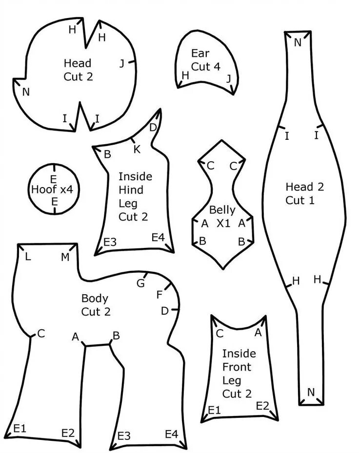 Пони выкройка мягкой игрушки Pony Plushie Pattern by SilentWolfCreations Brinquedos de costura, Molde, Boneca