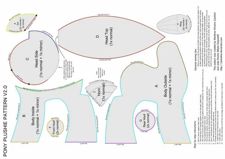 Пони выкройка мягкой игрушки Выкройки! На любой вкус! - 1 429 zdjęć VK Выкройки, Плюшевая игрушка своими рука