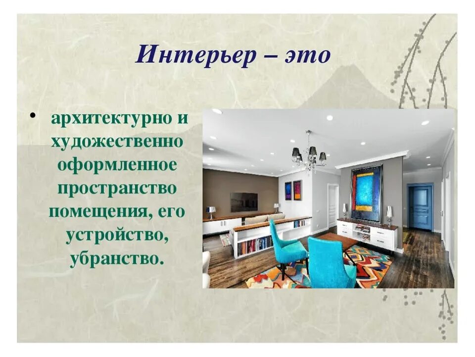 Понятие об интерьере 5 класс технология Presentation of living room design (61 Photos)