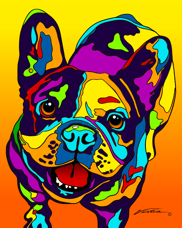 Поп арт картинки животных FRENCH BULLDOG #1 in 2022 French bulldog art, Dog pop art, Bulldog art