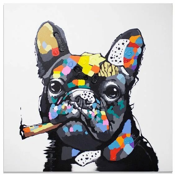 Поп арт картинки животных Épinglé sur French Bulldog Art