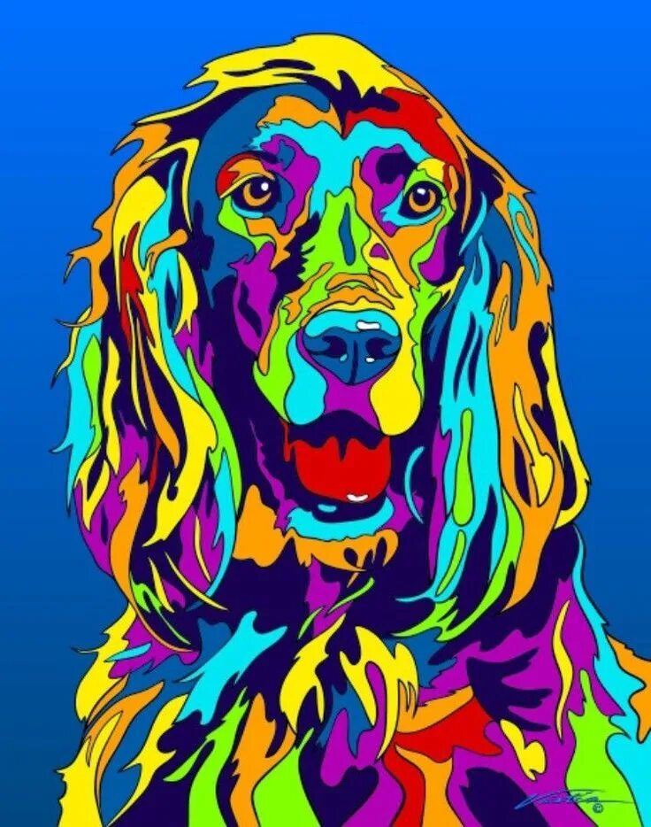 Weimaraner Matted Prints & Canvas Giclées Pop art animals, Pop art painting, Dog