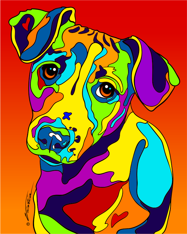 Поп арт картинки животных JACK RUSSEL TERRIER Dog pop art, Pop art animals, Dog paintings