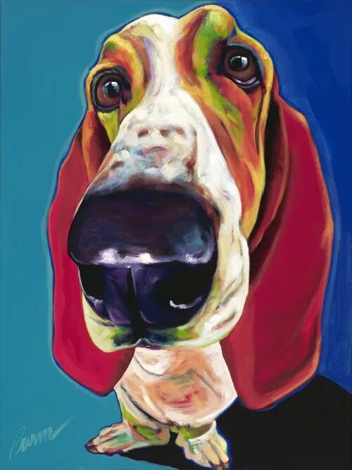 Поп арт картинки животных ᗯ ɧíṃʂíçɑƖ Ꭰọɠ ("Madeline" by Ron Burns) Dog paintings, Dog art, Animal painting