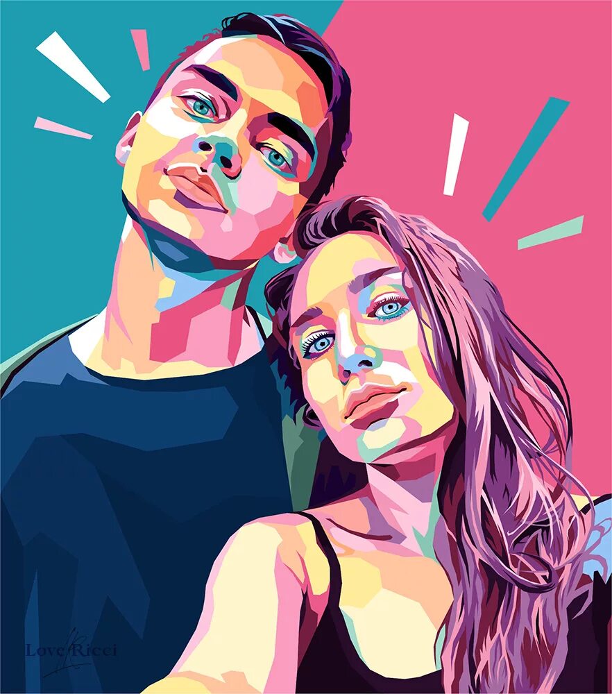 PopArtCouple_QualitySample_web Pop art portraits, Pop art, Art