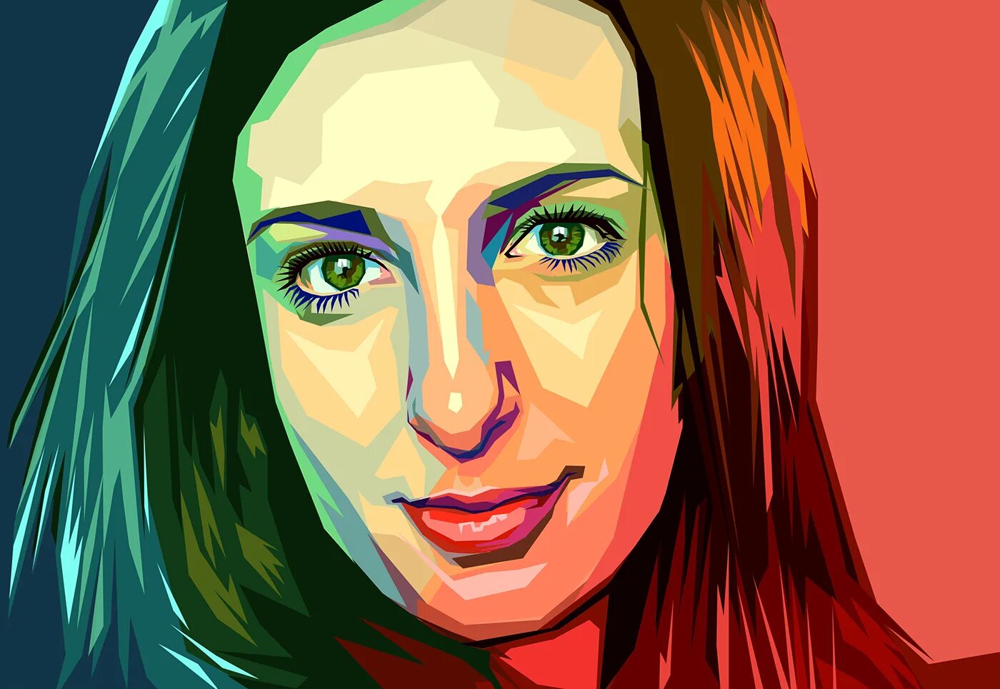 Поп арт портрет по фото онлайн WPAP Style Art portrait :: Behance