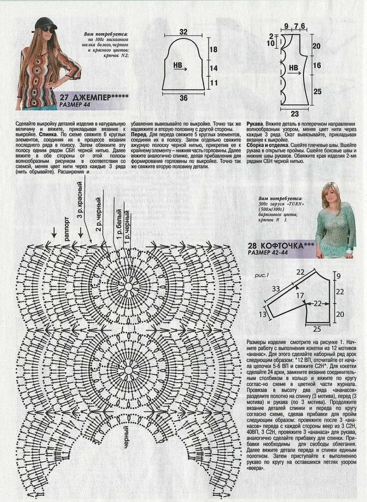 Поперечное вязание крючком схемы Tạp chí Mod. Đan số № 611 2017g. Thảo luận về LiveInternet - Nga Diaries Online 