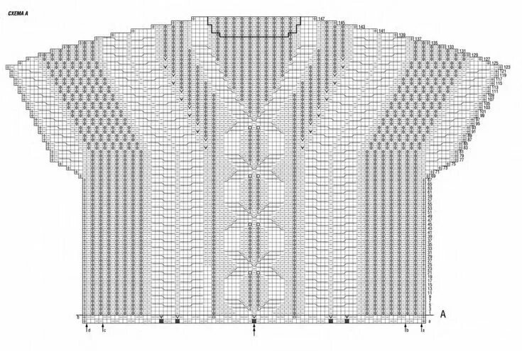 Поперечное вязание крючком схемы кофты Схема вязания пуловер с ромбами с высоким воротом раздел вязание спицами для жен