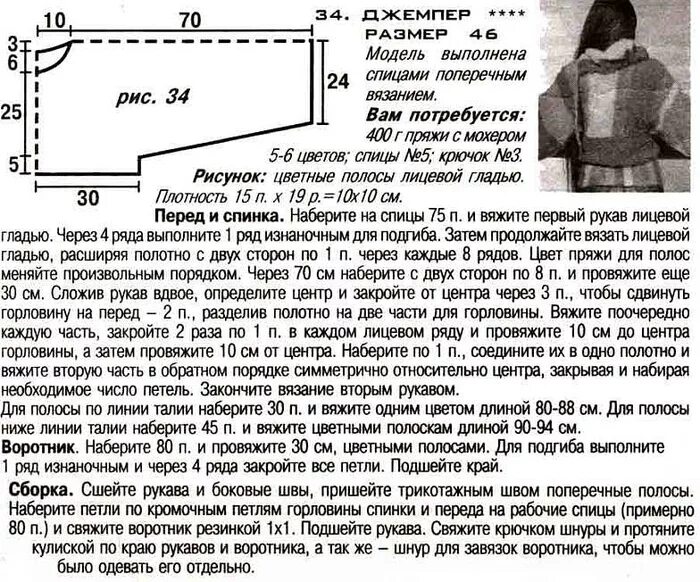 Поперечное вязание спицами схема для женщин Поперечное вязание спицами описание