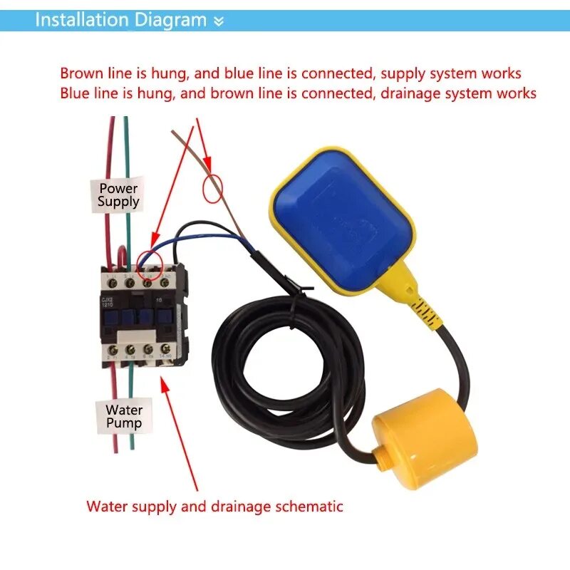 Поплавок для насоса схема подключения Wholesale ELECALL EM15 2 2M Controller Float Switch Liquid Switches Liquid Fluid