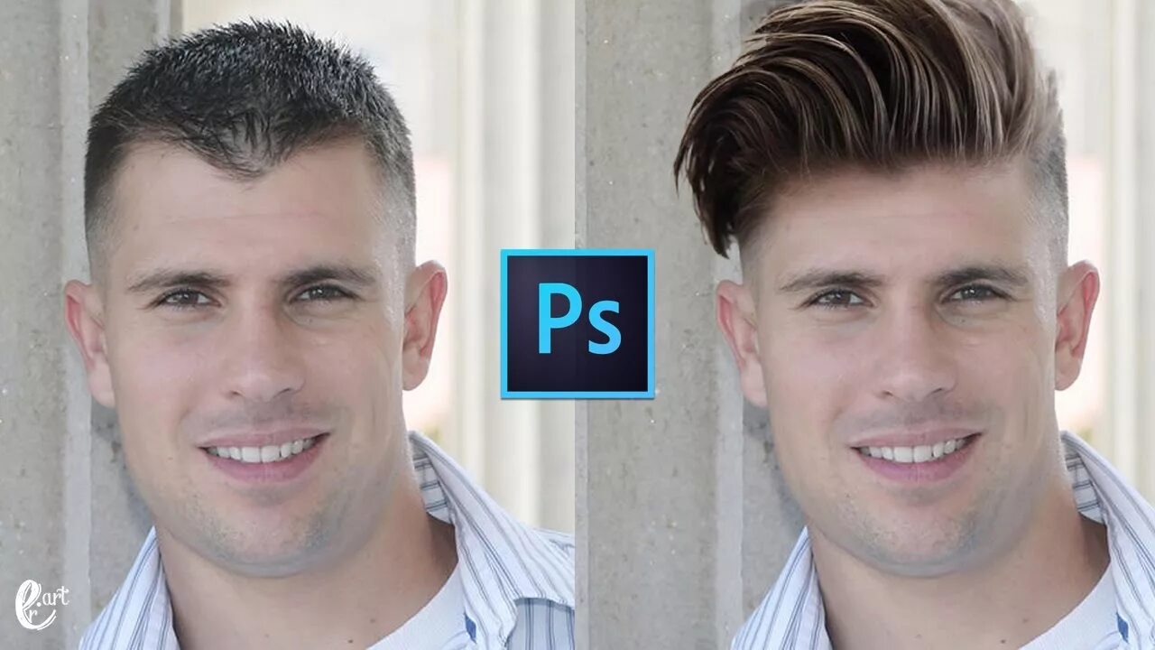 Поправить прическу How to Change HairStyle in photoshop - Tutorial Photoshop - YouTube