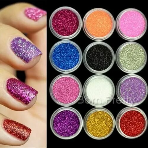 Порошковый маникюр фото Pin on Nail art designs Glitter nail art, Gel manicure nails, Fluorescent nails