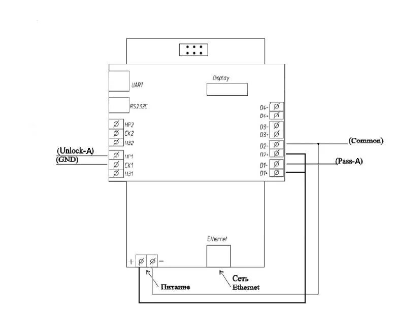 Порп 1 схема подключения Подключение к турникету PERCO TTR-04