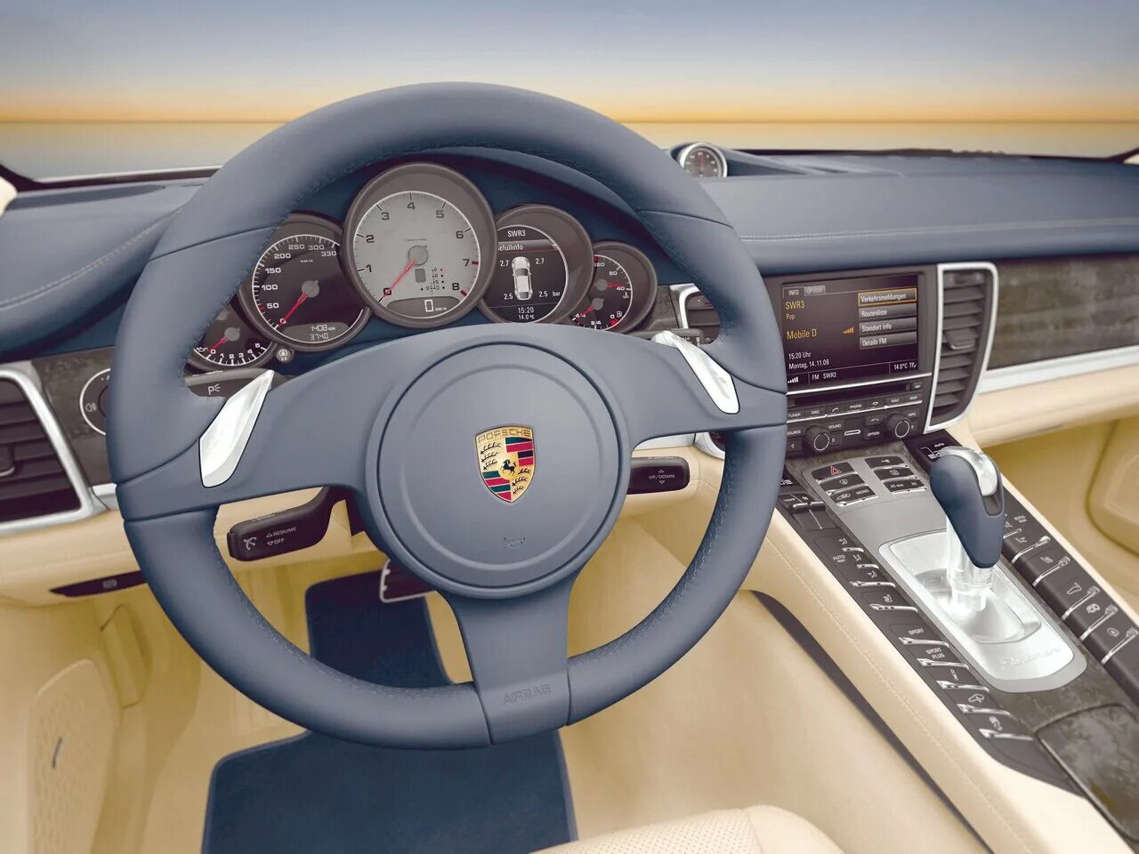 Порше салон внутри фото Porsche Panamera 1 поколение, лифтбек - технические характеристики, модельный ря