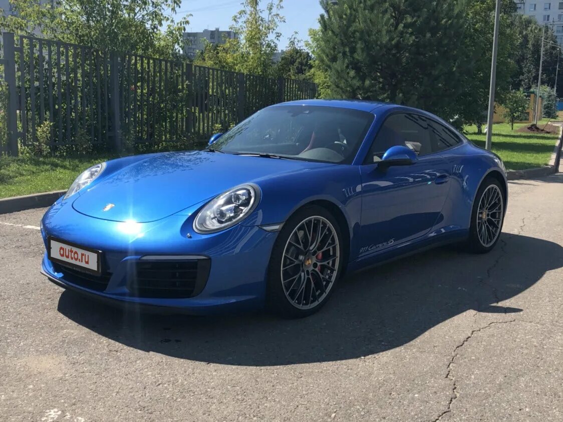 Порше синий фото Купить б/у Porsche 911 VII (991) Рестайлинг Carrera 4S 3.0 AMT (420 л.с.) 4WD бе