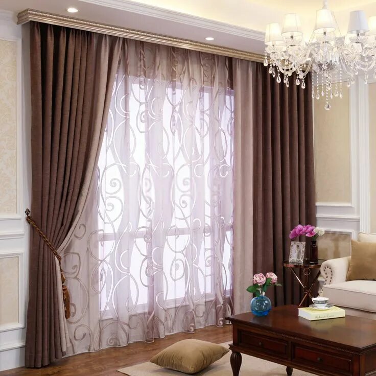 Портьеры для гостиной фото дизайн Generally, curtains need double drape, so as to present the perfect effect. Desc