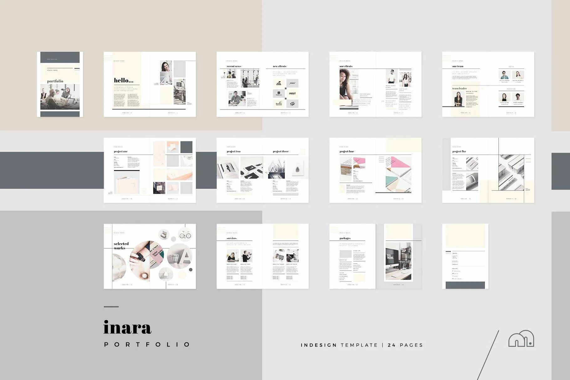 Портфолио дизайнера интерьера образец Portfolio - Inara #Inara# Portfolio# Templates# Brochure Portfolio, Creative bro