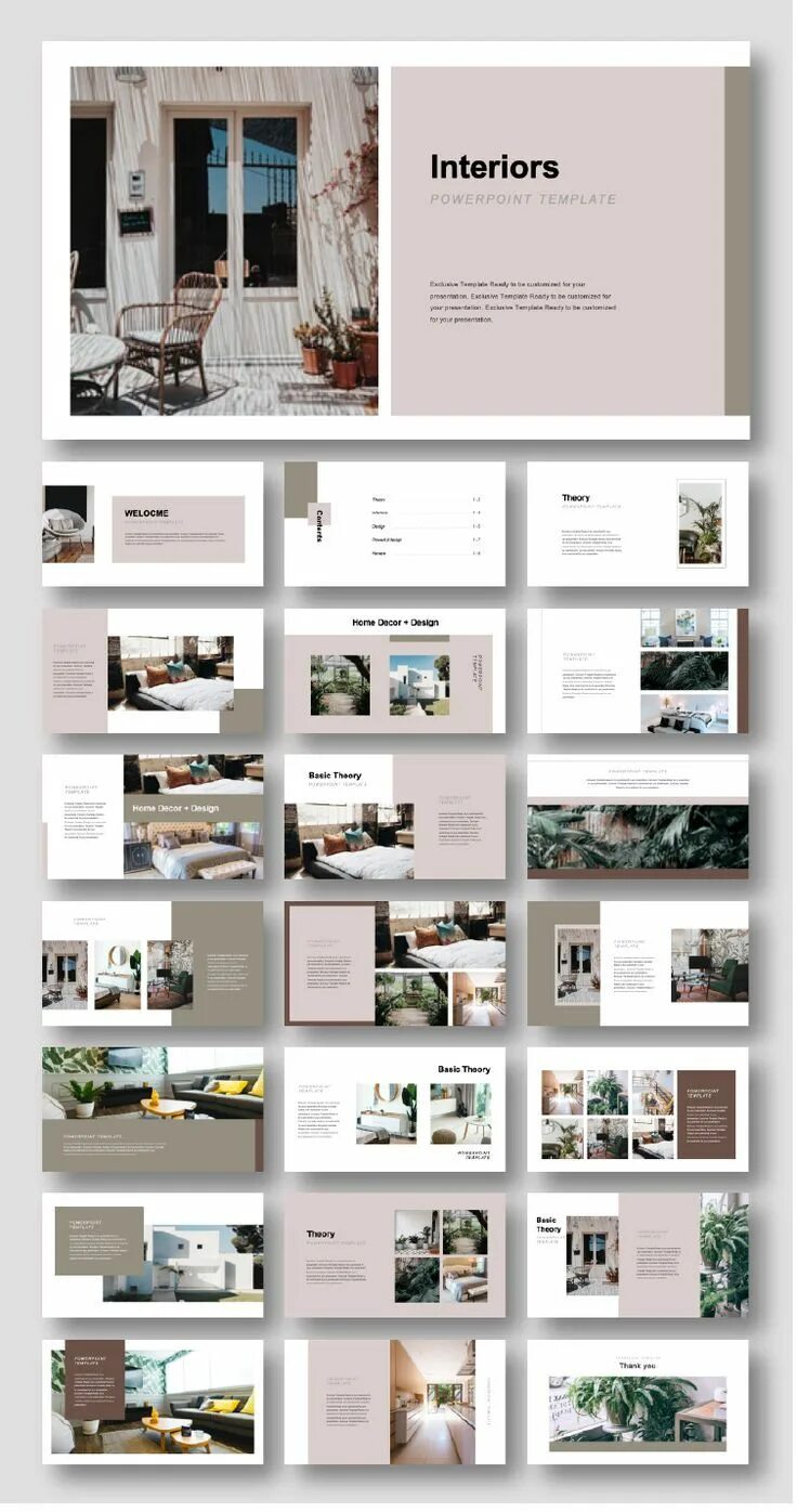 Портфолио дизайнера интерьера примеры Creative Interiors Design Presentation Template Interior design portfolio layout