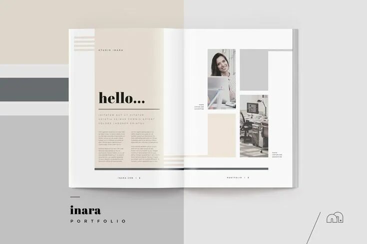 Портфолио дизайнера интерьера шаблон Portfolio - Inara by bilmaw creative on @creativemarket Templates, Fashion portf