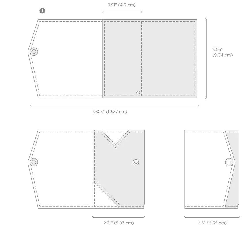 Портмоне для автодокументов мужские выкройка evernote slim wallet - 2024 가방 패턴, 카드 지갑, 가죽 지갑 패턴