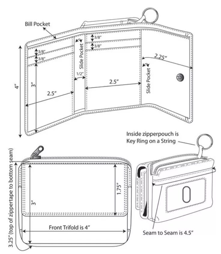 Портмоне мужское выкройка Лекало портмоне мужского Leather wallet pattern, Leather working patterns, Leath