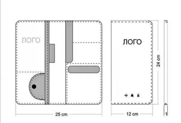 Портмоне выкройки скачать бесплатно Выкройка кожаный тревел для путешественника под паспорт, посадочные и другие док