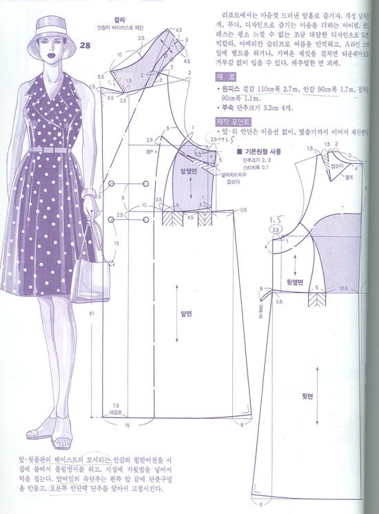 Портной блог бесплатные выкройки женских платьев tailored collar sleeveless dress pattern http://blog.naver.com/PostView.nhn?blog