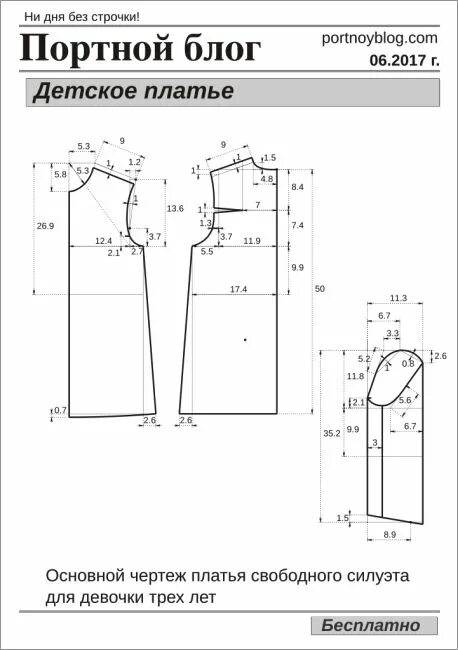Портной ру бесплатные выкройки по вашим меркам Бесплатная выкройка детского платья Портной блог в 2023 г Выкройка детского плат