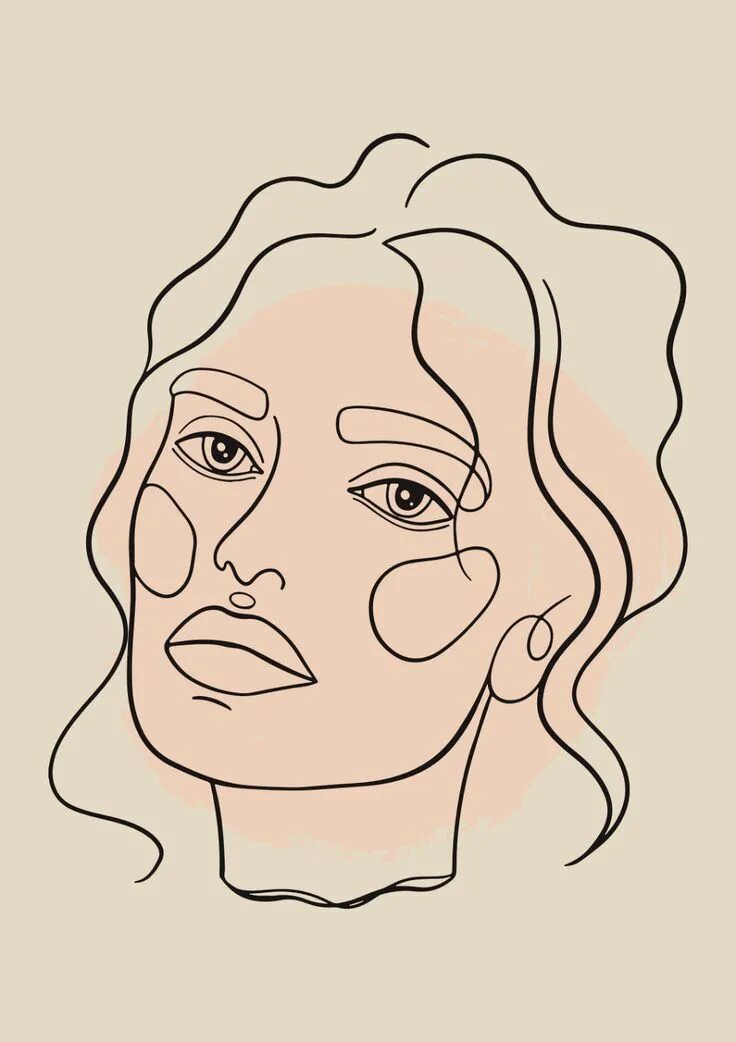 Портрет одной линией онлайн по фото бесплатно Pin by Kymbat Kaiynberdieva on вечные сториз Line art drawings, Feminist art, Fe