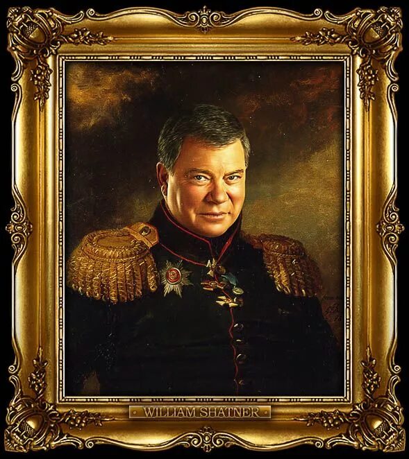 Портрет по фото генерал William Shatner as Russian General by Steve Payne (2011) Art parody, Celebrity p