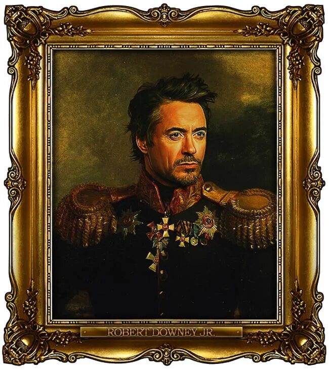 Портрет по фото генерал Celebrity Faces Merged with 19th-Century Military Portraits Celebrity portraits,