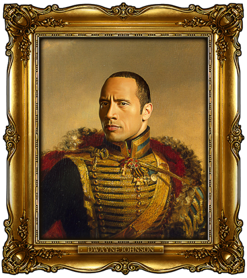 Портрет по фото генерал replaceface The rock dwayne johnson, Arte popular, Dwayne the rock