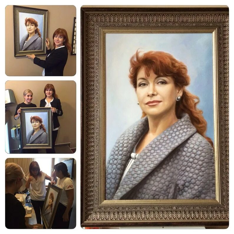 Портрет по фото пенза Women's portrait in oil to order 20x20 inches portrait a Etsy