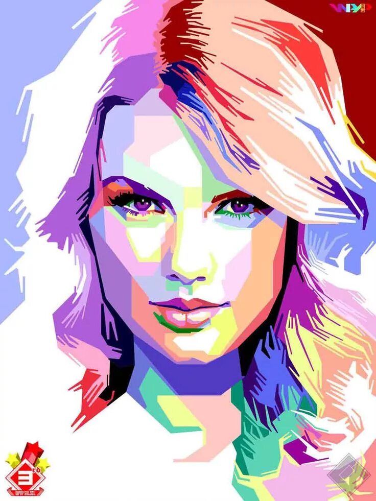 Портрет поп арт пол фото Taylor Swift in WPAP by FajryAlFatih Wpap art, Pop art face, Pop art portraits