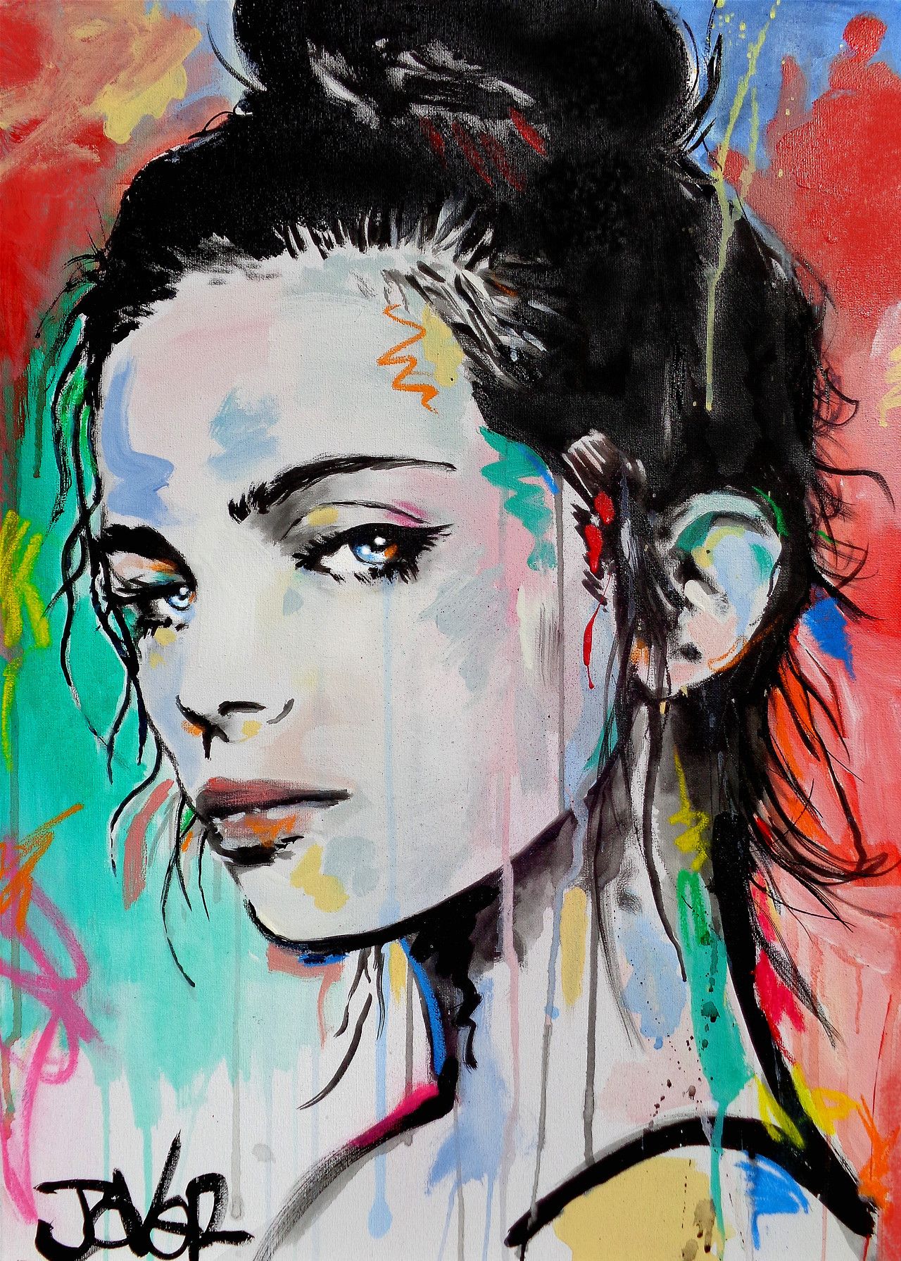 Портрет техника фото loui jover Art painting, Loui jover art, Painting